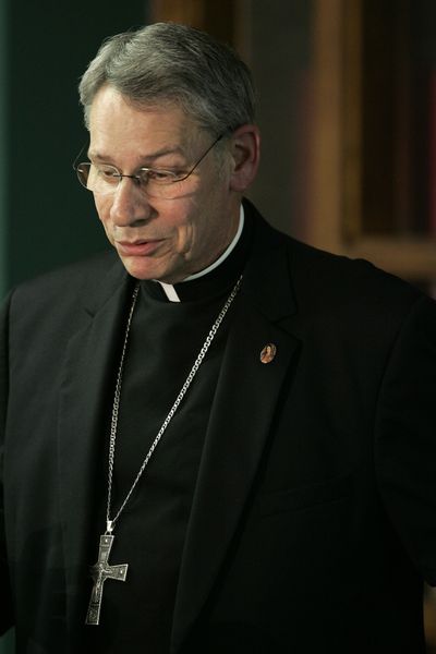 Bishop Robert Finn, of Kansas City, Mo., is seen in this February 2000 photo. (Associated Press)