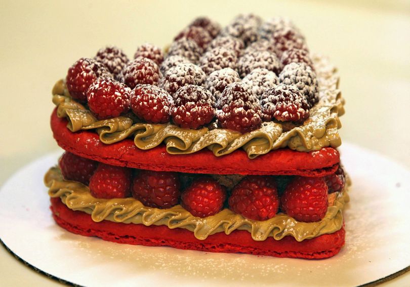 A chocolate and raspberry heart cake from chef Wendy Kromer-Schell.
