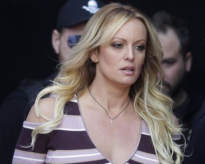 AP
FILE - In this Thursday, Oct. 11, 2018, file photo, adult film actress Stormy Daniels arrives for the opening of the adult entertainment fair “Venus,” in Berlin. (Markus Schreiber / Associated Press)