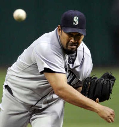 
Seattle starter Carlos Silva was on target, but failed to pick up the win on Tuesday in Cleveland. Associated Press
 (Associated Press / The Spokesman-Review)