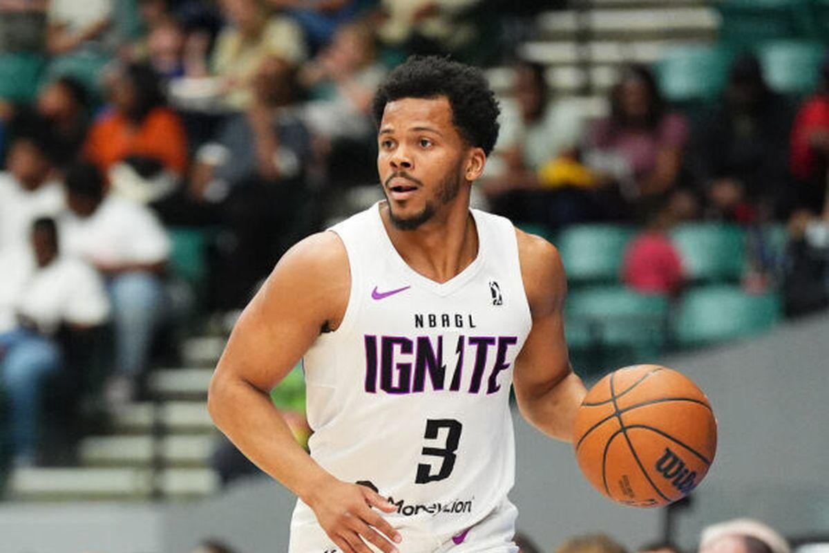 Admon Gilder, who played one season at Gonzaga after transferring from Texas A&M, has been a solid contributor for the G League Ignite.  (Photo by Cooper Neill/NBAE via Getty Images)