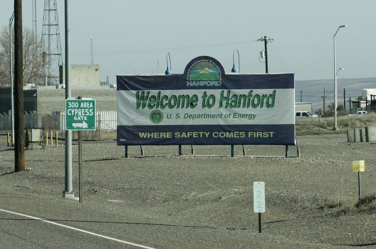 A sign greets visitors to the Hanford Nuclear Reservation. (Ted Warren / The Spokesman-Review)