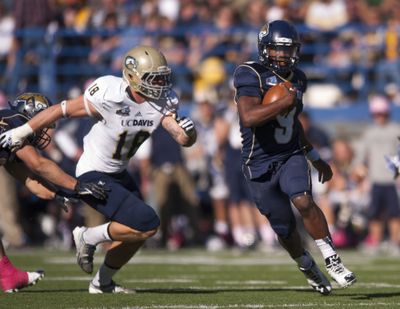 DeNarius McGhee, right, runs a Bobcats offense that averages 237 yards passing and 203 yards rushing per game. (AP)