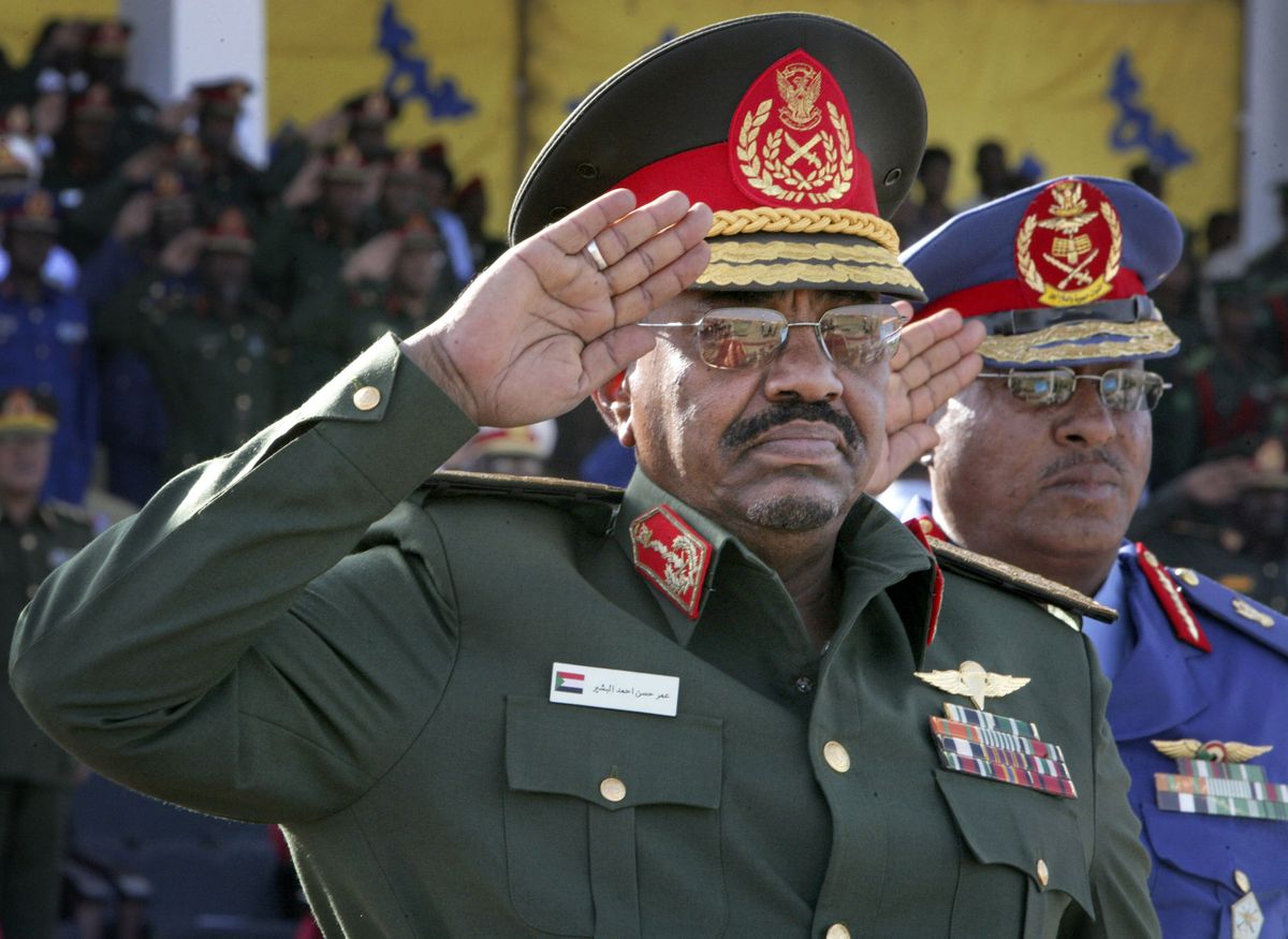 President Omar al-Bashir attends a graduation ceremony at an air force academy Wednesday near Khartoum. (Abd Raouf / The Spokesman-Review)