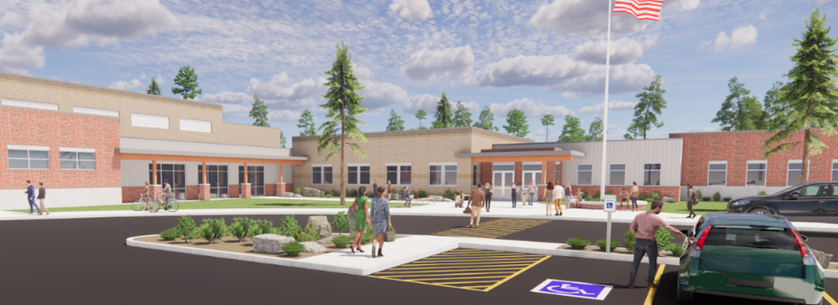 A conceptual rendering of what a new elementary school, holding grades two through five, could look like if Deer Park School District