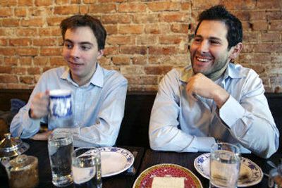 
Lockhart Steele, left, and Ben Leventhal, co-owners of the Web site Eater.com,  provide information about restaurants' life cycles – openings, publicity campaigns and closings.. 
 (Associated Press photos / The Spokesman-Review)