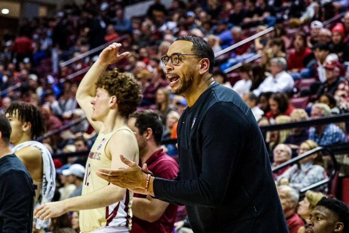 Gonzaga assistant coach R-Jay Barsh coaches while on the Florida State staff.  (Courtesy of Florida State University)