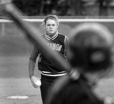 
Coeur d'Alene's pitcher Jenna Delong struck out 12 batters and allowed three hits in the Vikings' win.
 (Jesse Tinsley / The Spokesman-Review)