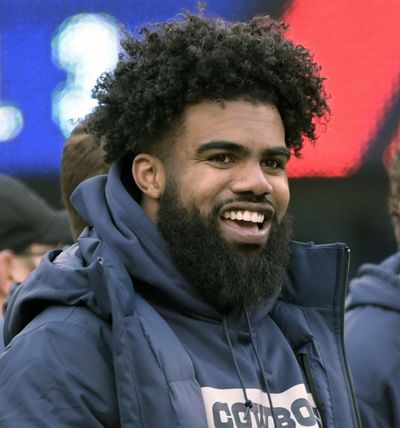 In this Dec. 30, 2018, photo, Dallas Cowboys' Ezekiel Elliott smiles on the sideline before an NFL football game against the New York Giants, in East Rutherford, N.J. Elliott was handcuffed by police, but not arrested, after a scuffle involving event staff at a Las Vegas music festival. Police Officer Laura Meltzer said Monday, May 20, 2019 that the 23-year-old running back was detained briefly early Saturday during the Electric Daisy Carnival at the Las Vegas Motor Speedway. (Bill Kostroun / Associated Press)