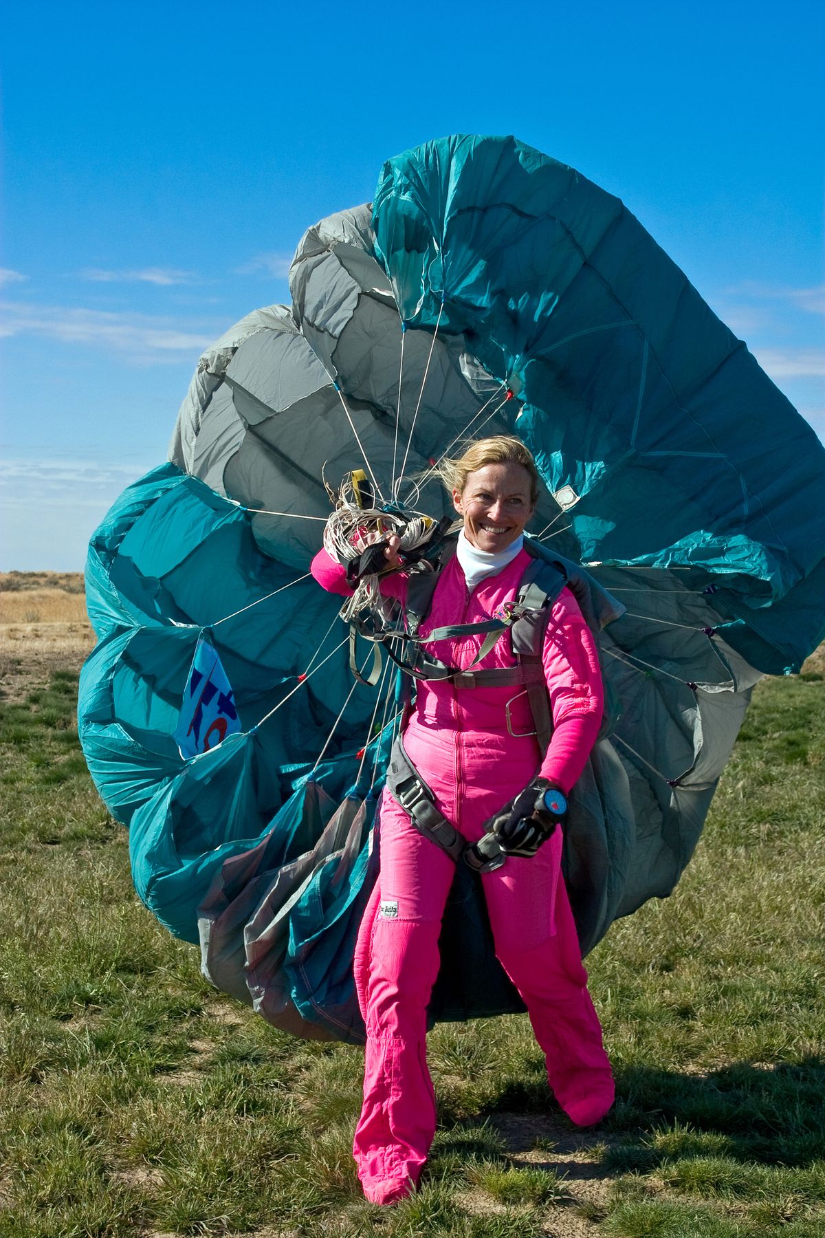 Spangle resident Pat Menke participated in the women’s formation sky diving world record set Sept. 26 as part of the Jump for the Cause event held in California. (The Spokesman-Review)