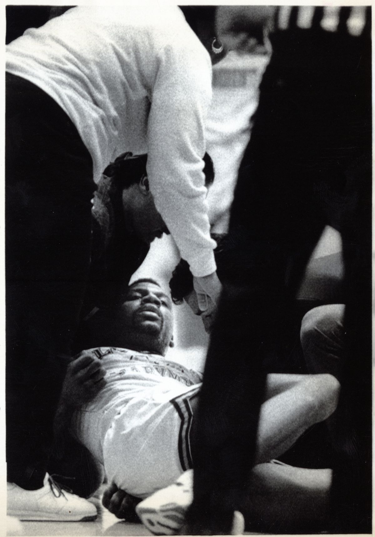 Loyola Marymount’s Hank Gathers collapsed on the court and died March 4, 1990, because of a muscular disorder in his heart. (File Associated Press)