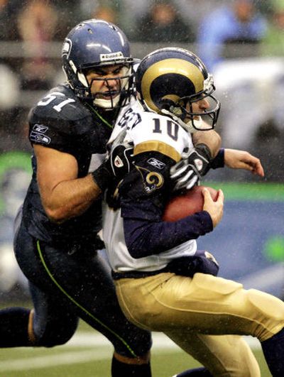 
Seahawks linebacker Lofa Tatupu has been a key figure in a strong Seattle defense. 
 (Associated Press / The Spokesman-Review)