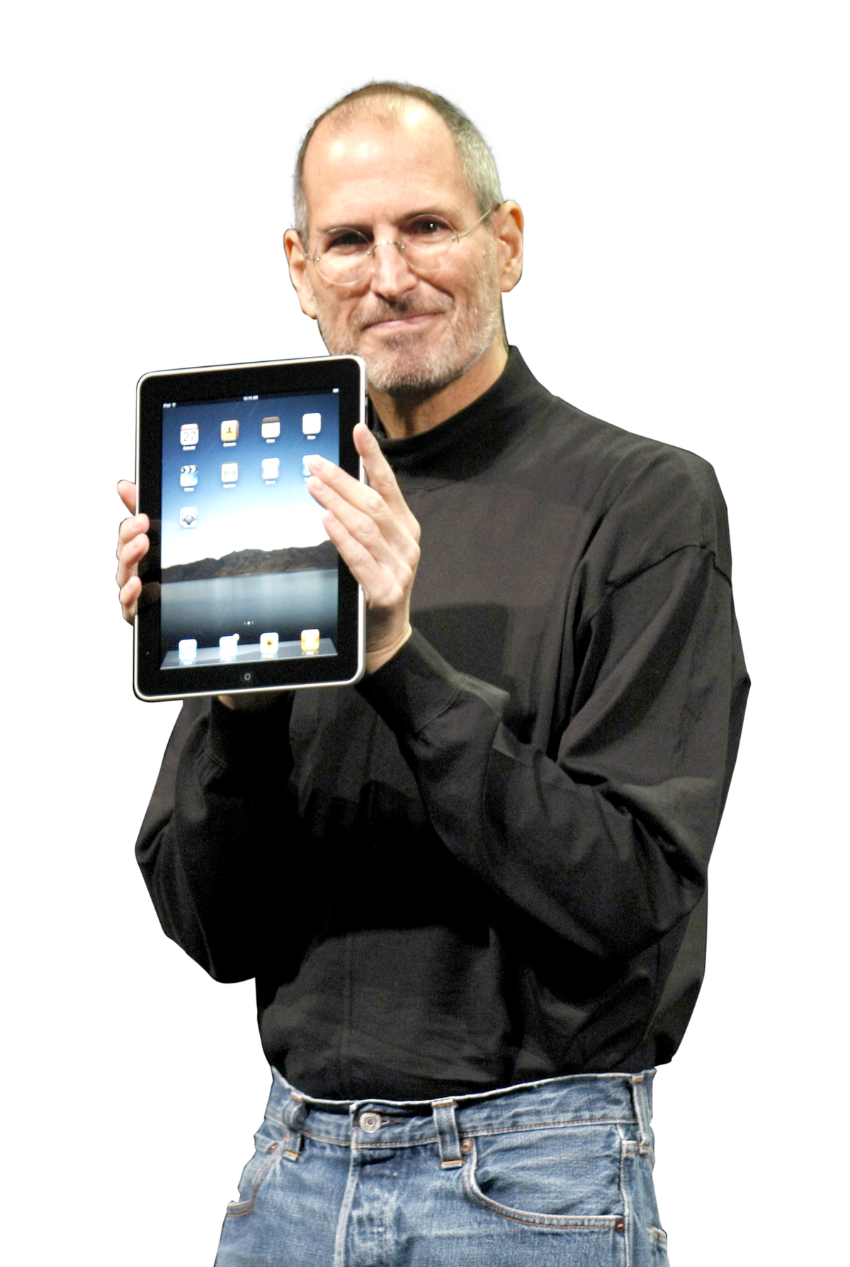 FILE – In this Jan. 27, 2010 file photo, Apple CEO Steve Jobs shows off the new iPad during an Apple event in San Francisco. Apple has become the world’s first company to be valued at $1 trillion, the financial fruit of tasteful technology that has redefined society since two mavericks named Steve started the company 42 years ago. (AP Photo/Paul Sakuma, File) ORG XMIT: NYDK416  (Paul Sakuma)