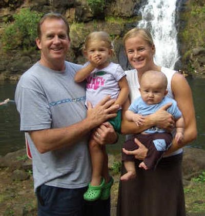 
Now: Jaimie Lee Hosfeld with husband Brian and children Ella and Max.  Photo courtesy of Jaimie Lee Hosfeld
 (Photo courtesy of Jaimie Lee Hosfeld / The Spokesman-Review)