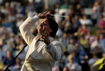
Fabio Mechetti  leads the Spokane Symphony  at Pavillion Park in Liberty Lake in 2003. 
 (File / The Spokesman-Review)