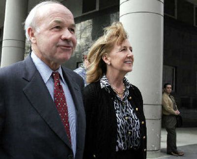 
Kenneth Lay and his wife, Linda, during a recent break in the trial.
 (Associated Press / The Spokesman-Review)