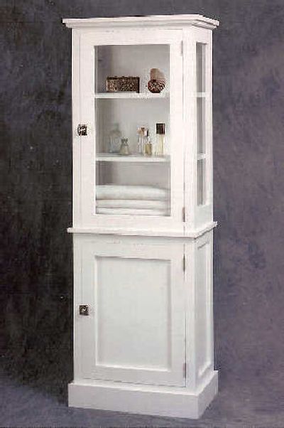 
This bathroom cabinet measures about 68 inches tall by 24 inches wide by 14 inches deep. 
 (U-BILD / The Spokesman-Review)