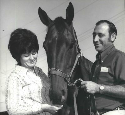 Marilyne and Joe Rizzuto in 1973. Joe, a Spokane native who started Joe's Pizza Supply and horse racing trainer at Playfair Race Course, died last month.  (Spokesman-Review photo archives)