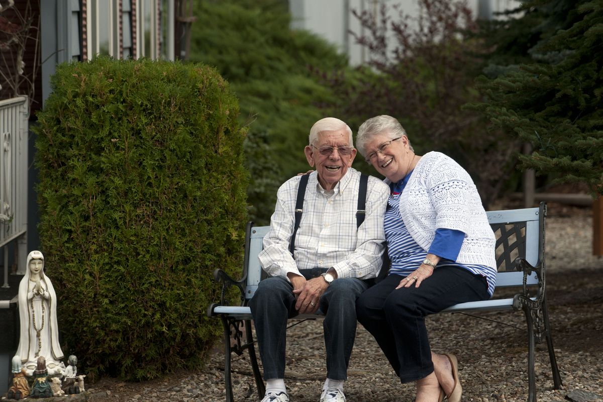 Ken and Carolyn Lewis have been married for 62 years. The Spokane couple talked about their years together Sept. 3 at their home. (Kathy Plonka)