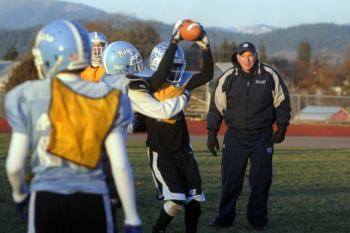 Central Valley defensive coordinator Steve Kent’s intense energy and enthusiasm has sparked his Bears in holding their opponents to just 12 points in their last three games, including two playoff wins. (J. Bart Rayniak)