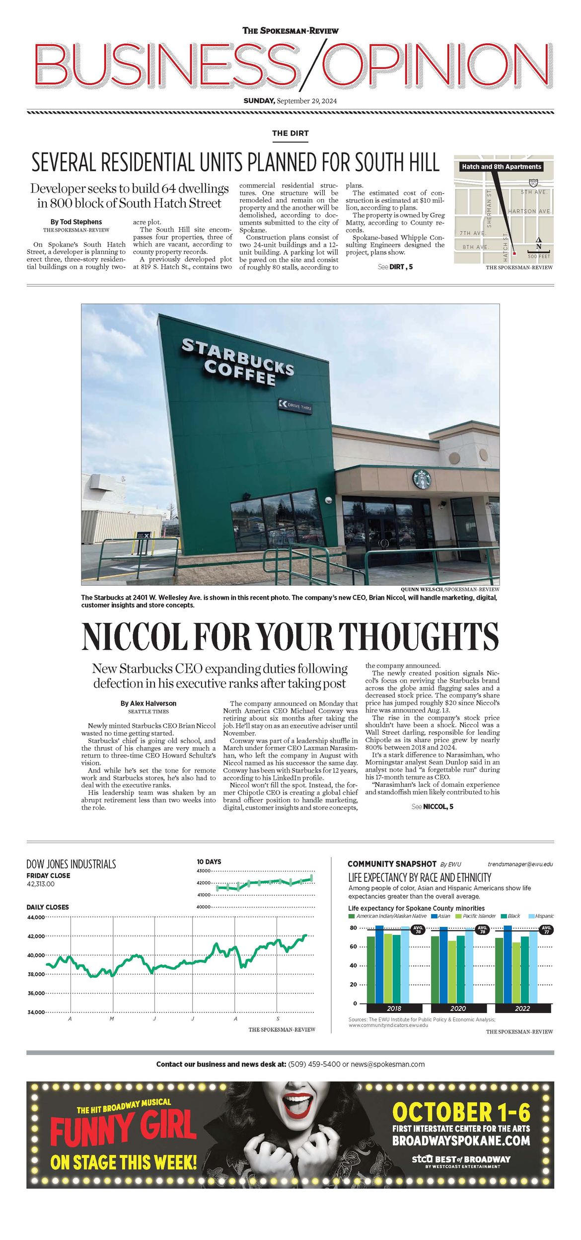 Business Front Page for Sept. 29, 2024 The SpokesmanReview