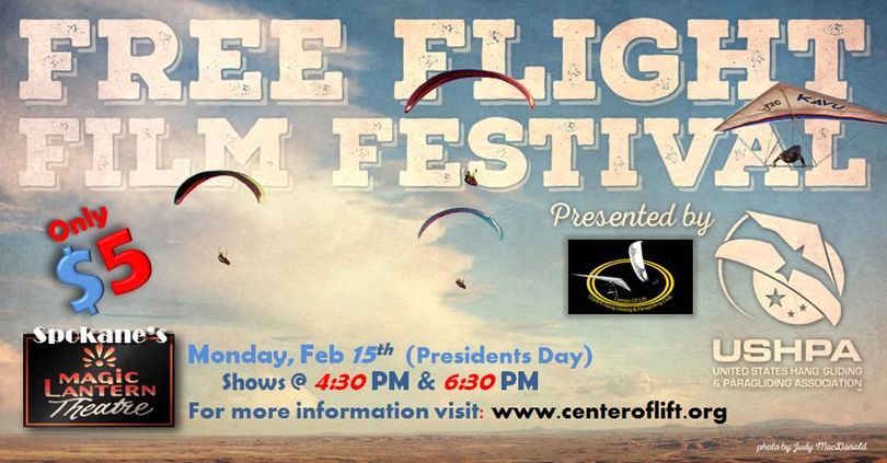Free Flight Film Fest features paragliders, hang gliders and other non-motorized flight adventures.