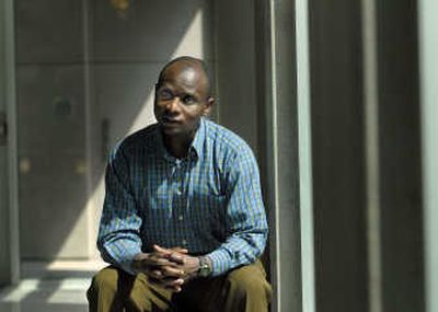 
Patrick Muturi, born in Kenya, ran marathons to help support his family.  He hopes to use his nursing degree to help his fellow U.S. veterans.
 (Brian Plonka / The Spokesman-Review)