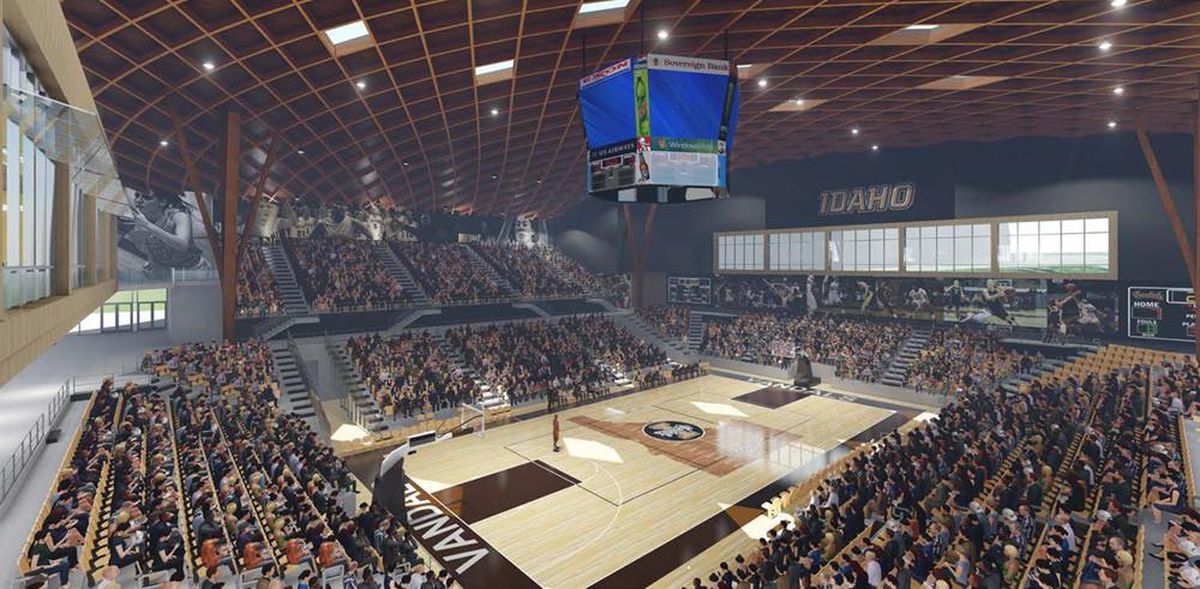 Idaho’s proposed basketball arena will be located directly north of the Kibbie Dome and open in the fall of 2020. (Opsis/Hastings+Chivetta/KPFF / Courtesy)