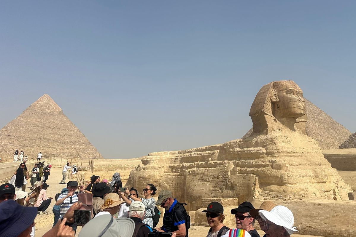 The Great Sphinx of Giza was built to guard the royal tombs and protect the Great Pyramids of Giza.  (Mitchell Roland/The Spokesman-Review)