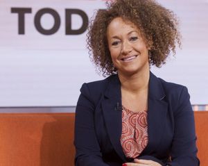 former NAACP leader Rachel Dolezal appears on the "Today" show set on Tuesday, June 16, 2015, in New York. (Anthony Quintano/NBC News via AP) 