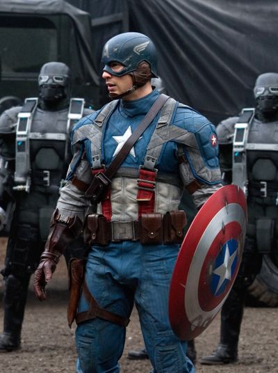 Chris Evans plays the title role in “Captain America: The First Avenger.”