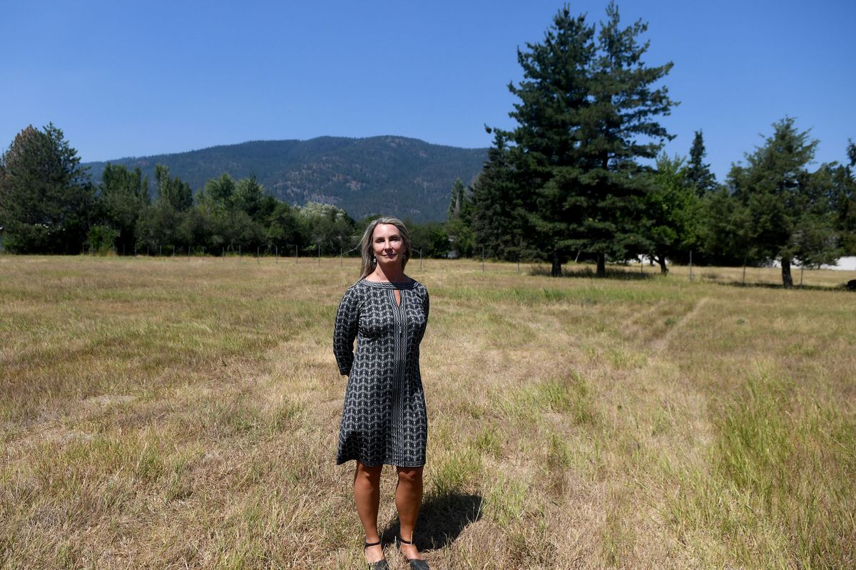 Land owner Nancy Hadley stands at the future site of Culver’s Crossing housing development in Sandpoint on Thursday.  (kathy plonka)