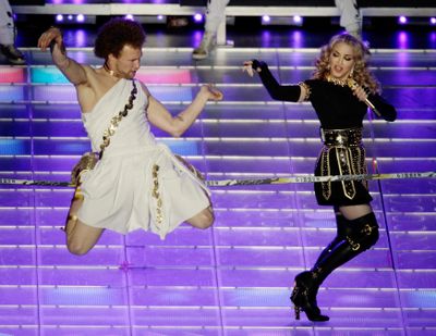 Madonna performed during halftime at this year’s Super Bowl. (Associated Press)