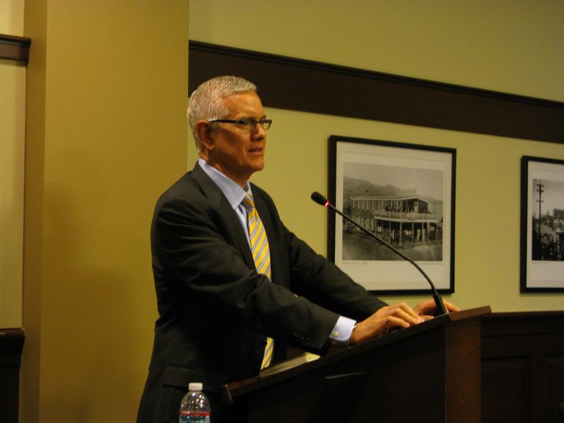 Idaho Commerce Director Jeff Sayer addresses the Legislature's Tax Working Group on Tuesday (Betsy Z. Russell)