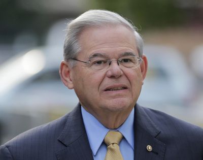 In this Sept. 6, 2017,  photo, Sen. Bob Menendez arrives to court for his federal corruption trial in Newark, N.J. (Seth Wenig / Associated Press)
