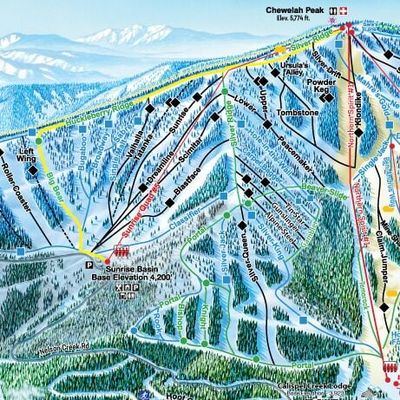 The route starts at Sunrise Basin, ascends the Big Bear run and continues on Huckleberry Ridge to the summit. Uphill-only day tickets will cost $15 and the resort will offer an uphill-only season pass, although the price of that has not been determined, said Rick Brown, director of skier and rider services for the resort.  (Courtesy)