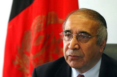 
Afghanistan's Interior Minister Ali Ahmad Jalali is resigning from his Cabinet post. Jalali, one of the most respected members of the Cabinet, returned to Afghanistan from the United States to become interior minister in early 2003. 
 (Associated Press / The Spokesman-Review)