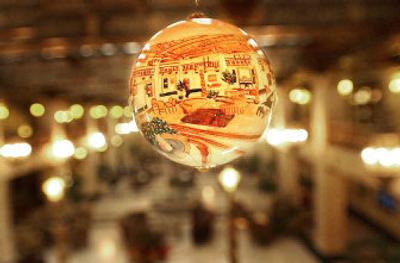
An ornament in the Davenport Hotel will soon be part of the Christmas Tree Elegance celebration.
 (The Spokesman-Review)