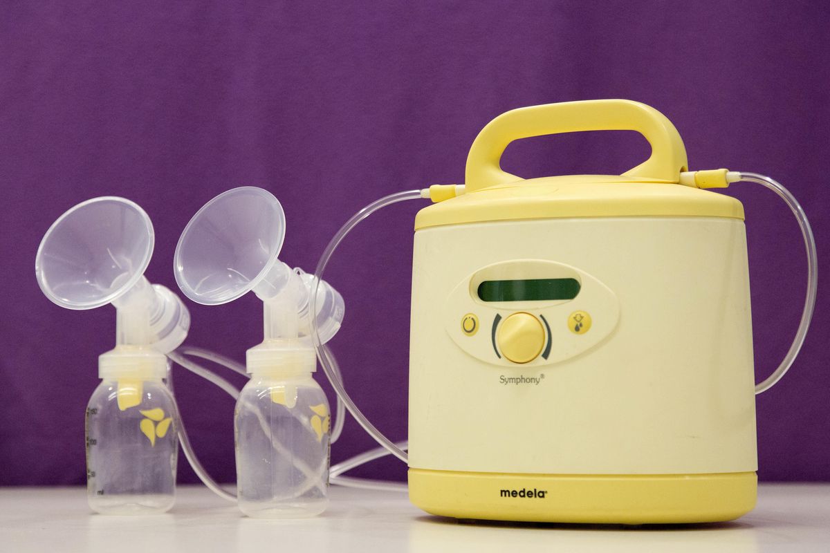 The Medela Symphony breast pump is seen in New York. (Mark Lennihan / Associated Press)