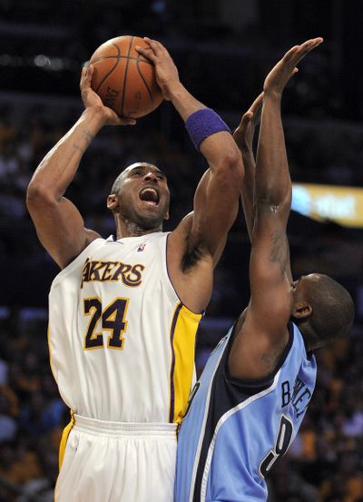 Kobe Bryant finished with 24 points and eight assists. (Associated Press / The Spokesman-Review)