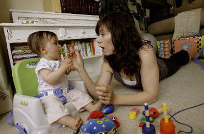 
Raisa Lilling feeds her daughter Elliana homemade baby food at her home in Santa Monica, Calif. 
 (Associated Press / The Spokesman-Review)