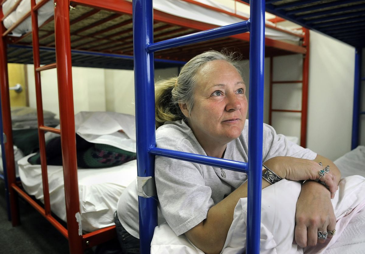 Lee Ann Winters spent a week and a half in the emergency shelter at Hope House before moving to an upstairs apartment in the Spokane building.  (Photos by Dan Pelle / The Spokesman-Review)