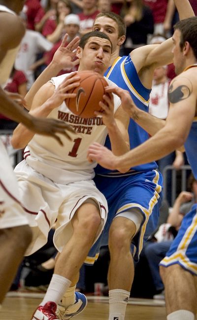 Klay Thompson struggled against UCLA’s pressure.  (Associated Press)