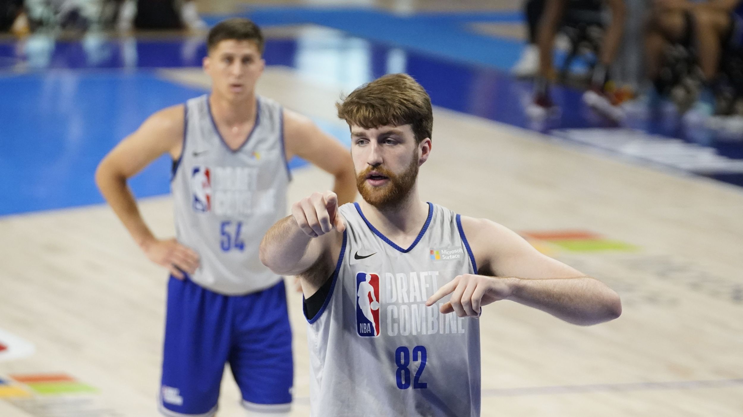 Drew Timme of Gonzaga participates in the 2023 NBA Draft Combine at  Wintrust Arena.