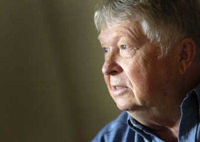
Ray Ideus, photographed in his Nine Mile Falls home  Nov. 14, 2006, calls the removal of crosses from Spokane Police Department chaplains' badges a 