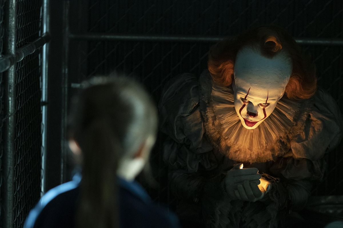 Pennywise returns in “It Chapter Two.” (Brooke Palmer / Warner Bros. Pictures)