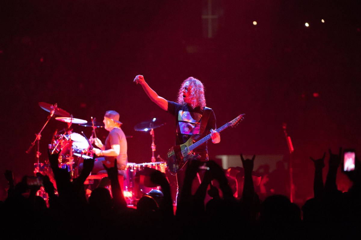 Metallica has given $10,000 in ticket sales from its Sunday concert in Spokane to local food bank Second Harvest. (Libby Kamrowski / The Spokesman-Review)