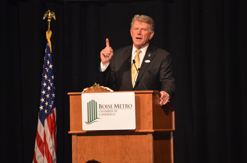 Idaho Gov. Butch Otter addresses the Boise Metro Chamber of Commerce on Tuesday (State of Idaho)