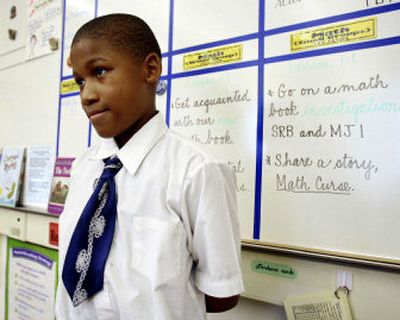 
Fifth-grader Armonte Butler asked President Bush to stop drug abuse. 
 (Associated Press / The Spokesman-Review)