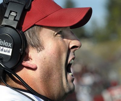 Coach Beau Baldwin still talks positively about EWU’s goals.  (Christopher Anderson / The Spokesman-Review)